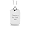 Thumbnail Image 2 of Engravable Fingerprint Rectangle Pendant in Sterling Silver (1 Fingerprint, Name, and Line)