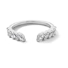 Thumbnail Image 1 of 1/2 CT. T.W. Marquise-Cut Diamond Tilted Open Shank Stackable Anniversary Band in 14K White Gold - Size 7