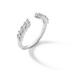 Thumbnail Image 3 of 1/2 CT. T.W. Marquise-Cut Diamond Tilted Open Shank Stackable Anniversary Band in 14K White Gold - Size 7