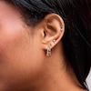 Thumbnail Image 2 of Emerald Graduated Trio Single Cartilage Stud Earring in 14K Gold