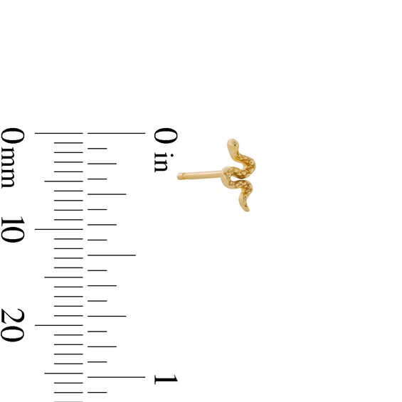 Snake Single Cartilage Stud Earring in 14K Gold