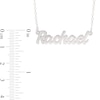 Thumbnail Image 2 of White Lab-Created Sapphire Name Necklace in Sterling Silver (1 Line) - 16"