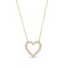 Thumbnail Image 1 of 1/4 CT. T.W. Certified Lab-Grown Diamond Heart Necklace in 14K Gold (F/SI2)
