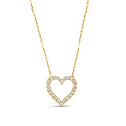 1/4 CT. T.W. Certified Lab-Created Diamond Heart Necklace in 14K Gold (F/SI2)