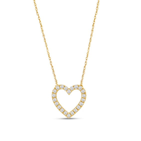 1/4 CT. T.w. Certified Lab-Grown Diamond Heart Necklace in 14K Gold (F/Si2)