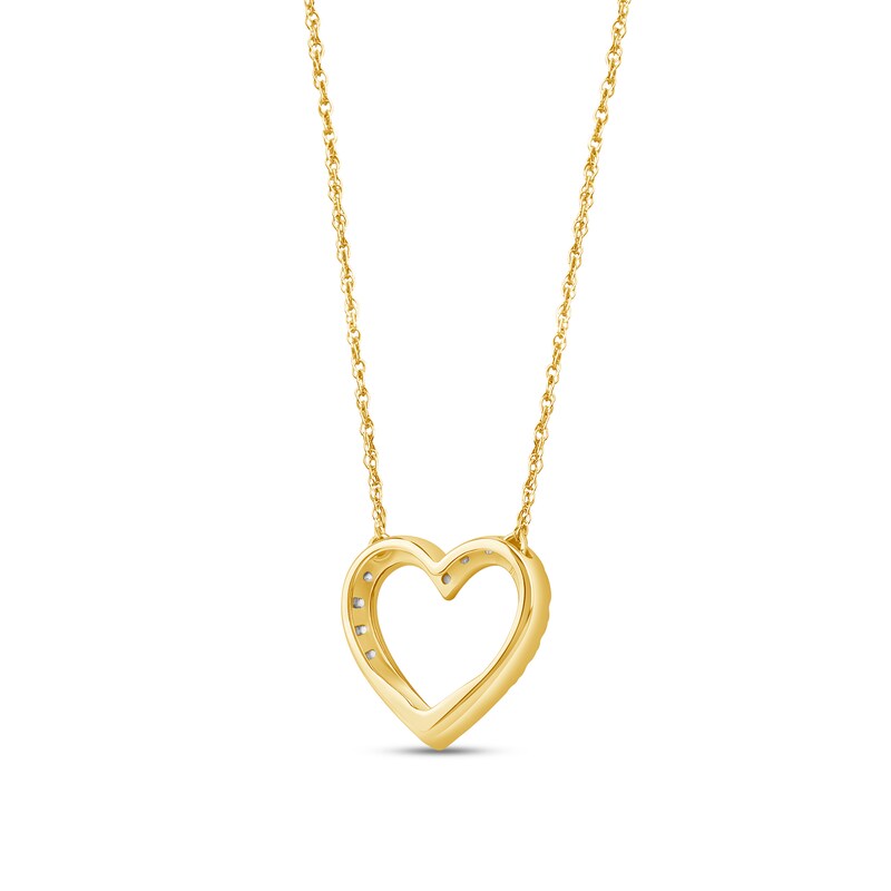 Main Image 3 of 1/4 CT. T.W. Certified Lab-Grown Diamond Heart Necklace in 14K Gold (F/SI2)