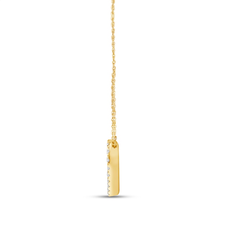 Main Image 4 of 1/4 CT. T.W. Certified Lab-Grown Diamond Heart Necklace in 14K Gold (F/SI2)