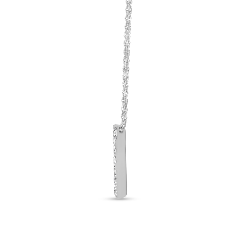 Main Image 4 of 1/2 CT. T.W. Certified Lab-Grown Diamond Heart Necklace in 14K White Gold (F/SI2)