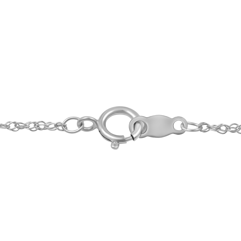 Main Image 5 of 1/2 CT. T.W. Certified Lab-Grown Diamond Heart Necklace in 14K White Gold (F/SI2)