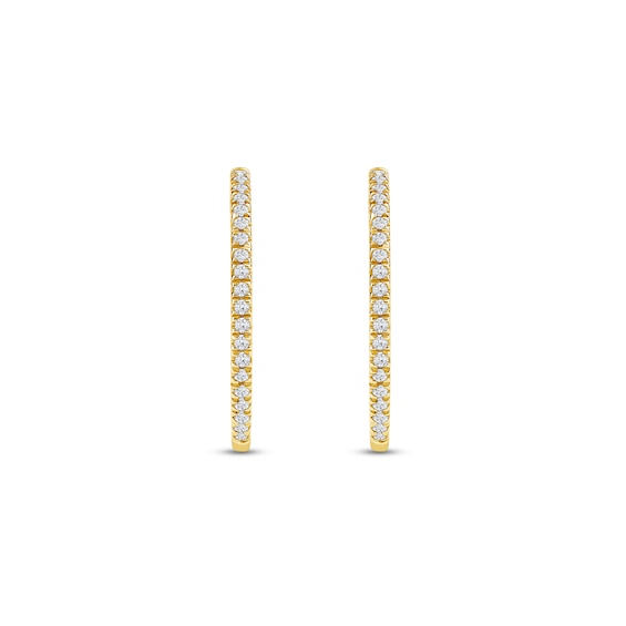 1/2 CT. T.w. Lab-Grown Diamond Inside-Out Hoop Earrings in 14K Gold (F/Si2)