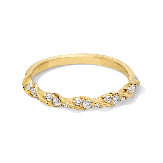 1/5 CT. T.w. Diamond Trio Twist Band in 10K Gold