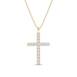 2 CT. T.W. Certified Lab-Grown Diamond Cross Pendant in 14K Gold (F/SI2)