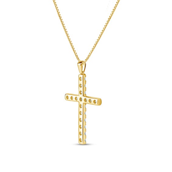 CT. T.w. Certified Lab-Grown Diamond Cross Pendant in 14K Gold (F/Si2