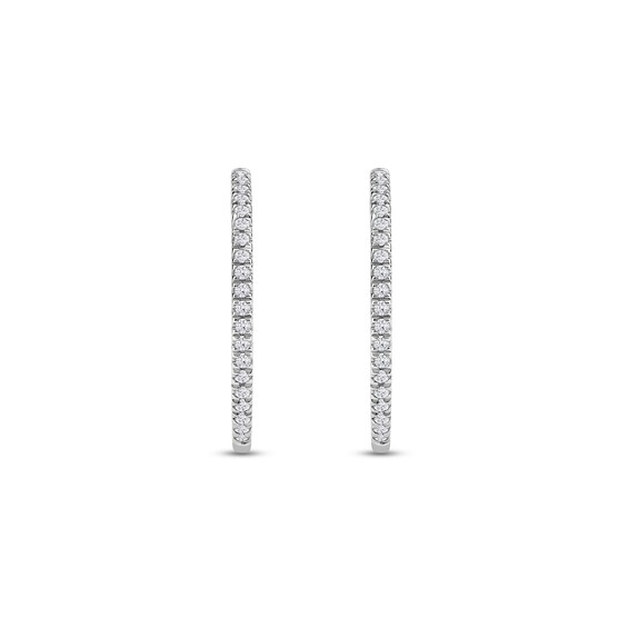 1/ CT. T.w. Certified Lab-Grown Diamond Inside-Out Hoop Earrings in 14K Gold (F/Si2