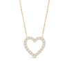Thumbnail Image 1 of 1/2 CT. T.W. Certified Lab-Grown Diamond Heart Necklace in 14K Gold (F/SI2)