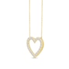 Thumbnail Image 2 of 1/2 CT. T.W. Certified Lab-Grown Diamond Heart Necklace in 14K Gold (F/SI2)