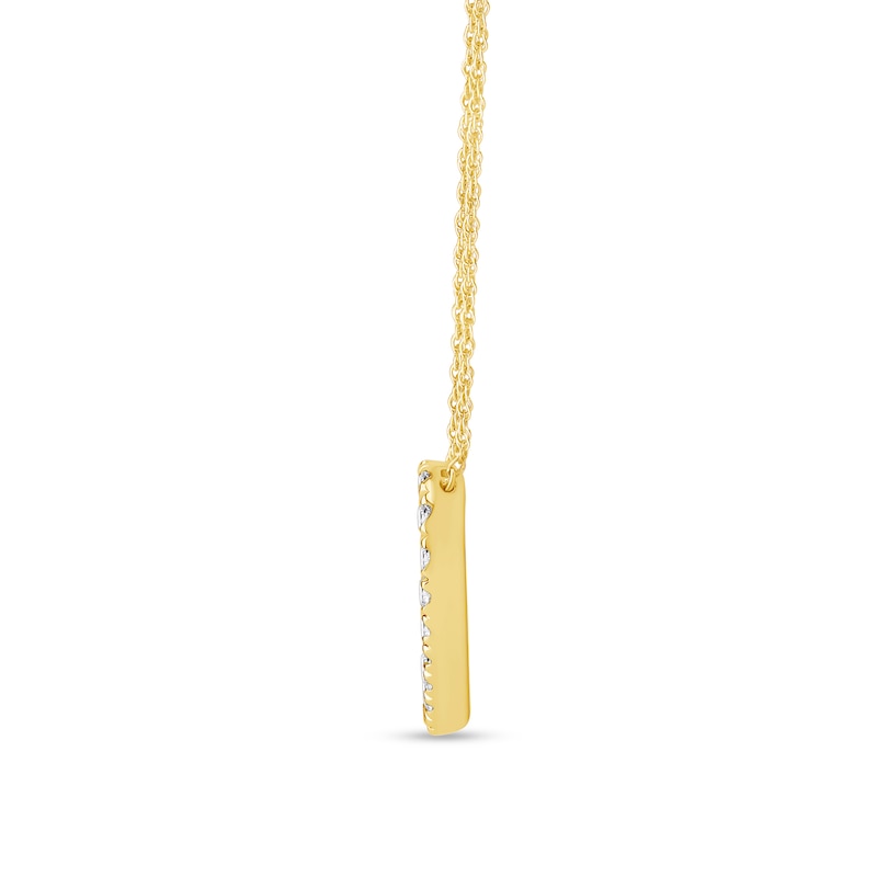 Main Image 4 of 1/2 CT. T.W. Certified Lab-Grown Diamond Heart Necklace in 14K Gold (F/SI2)