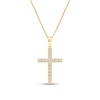 Thumbnail Image 1 of 1/4 CT. T.W. Certified Lab-Grown Diamond Cross Pendant in 14K Gold (F/SI2)