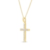Thumbnail Image 2 of 1/4 CT. T.W. Certified Lab-Grown Diamond Cross Pendant in 14K Gold (F/SI2)