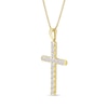 Thumbnail Image 2 of 1 CT. T.W. Certified Lab-Grown Diamond Cross Pendant in 14K Gold (F/SI2)
