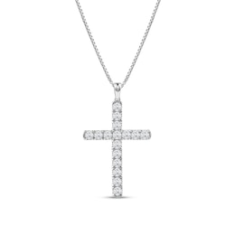 2 CT. T.W. Certified Lab-Grown Diamond Cross Pendant in 14K White Gold (F/SI2)