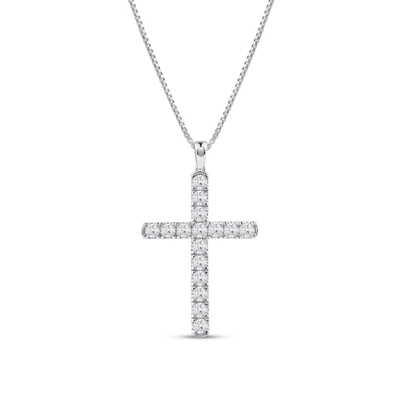 CT. T.w. Certified Lab-Grown Diamond Cross Pendant in 14K Gold (F/Si2