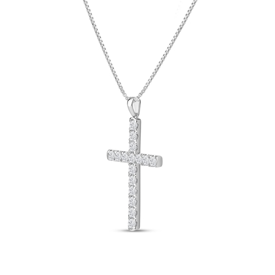 CT. T.w. Certified Lab-Grown Diamond Cross Pendant in 14K Gold (F/Si2
