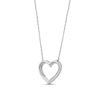 Thumbnail Image 3 of 1/4 CT. T.W. Certified Lab-Grown Diamond Heart Necklace in 14K White Gold (F/SI2)
