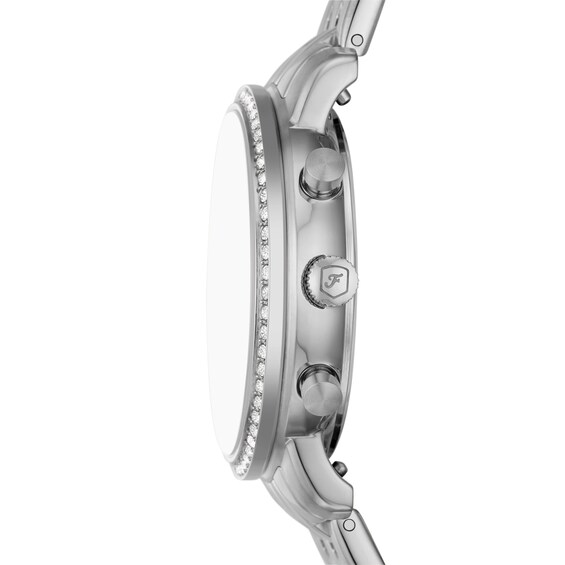 Ladiesâ Fossil Neutra Chronograph Watch with Mother-of-Pearl Dial and Crystal Bezel (Model: Es5357)