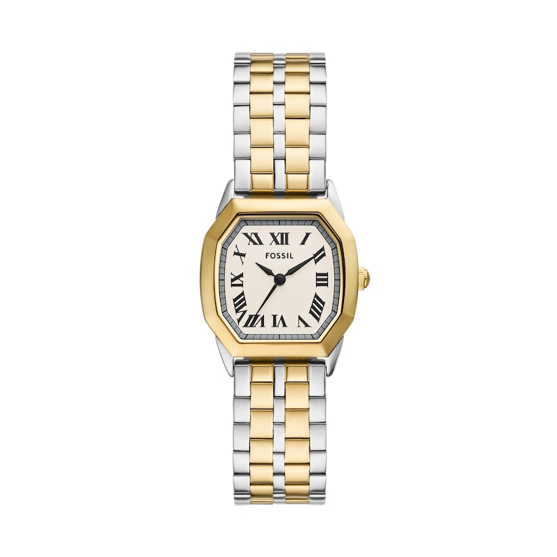 Main Image 1 of Ladies' Fossil Harlow Octagonal Two-Tone Watch with Cream Dial (Model: ES5362)