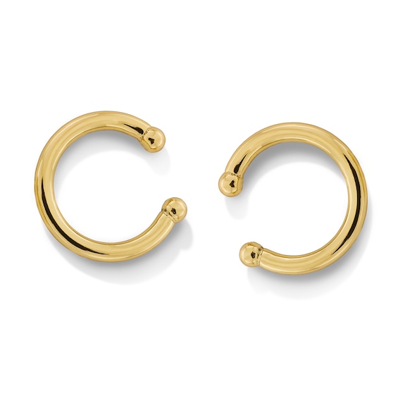 Cuff Earrings in Sterling Silver with 18K Gold Plate