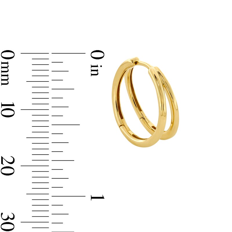 Main Image 3 of 15.0mm Single Split Hoop Earring in 10K Gold
