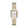 Thumbnail Image 1 of Ladies’ Fossil Raquel Rectangular Two-Tone Watch with Silver Satin Dial (Model: ES5368)