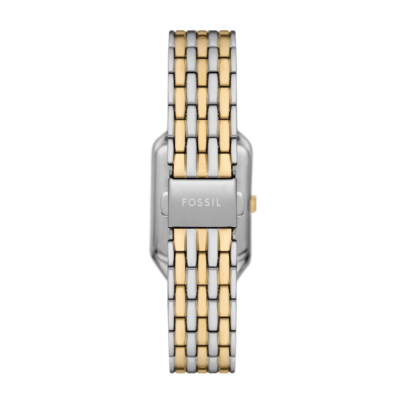 Main Image 3 of Ladies’ Fossil Raquel Rectangular Two-Tone Watch with Silver Satin Dial (Model: ES5368)