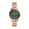 Thumbnail Image 1 of Ladies' Fossil Blue Dive Watch with Green Dial and Simulated Crystal Accents (Model: ES5371)