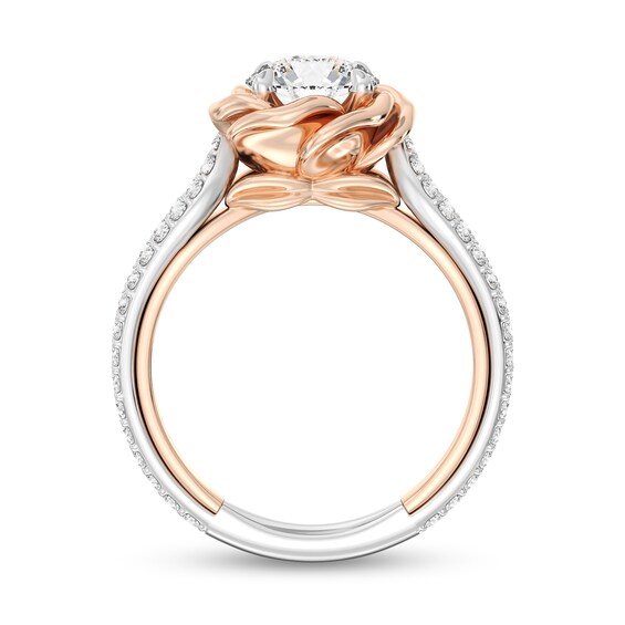 Enchanted Star Belle 2-1/4 CT. T.w. Certified Lab-Grown Diamond Rose Engagement Ring in 14K Two-Tone Gold (F/Vs2)