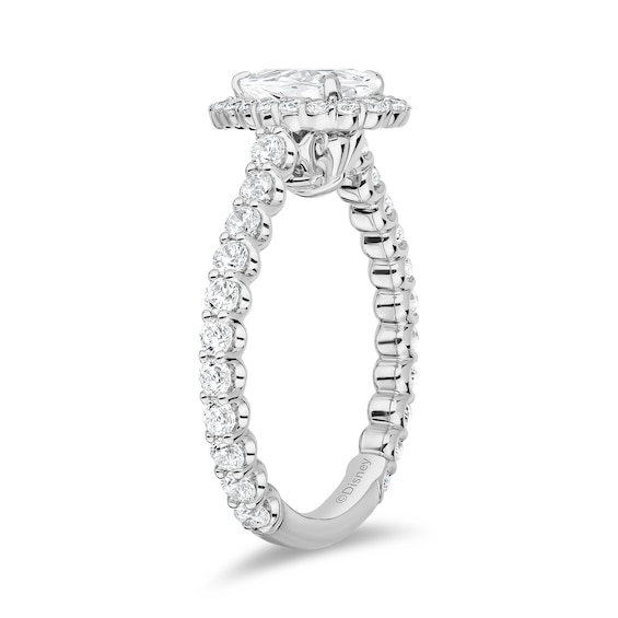 Enchanted Star Ariel 1-7/8 CT. T.w. Pear-Shaped Certified Lab-Grown Diamond Frame Engagement Ring in 14K White Gold