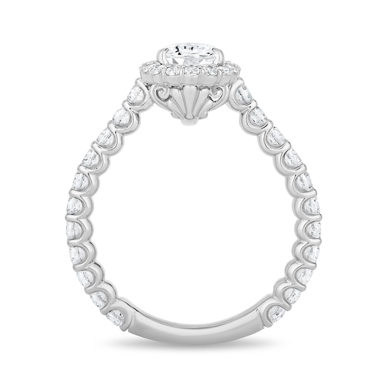 Enchanted Star Ariel 1-7/8 CT. T.w. Pear-Shaped Certified Lab-Grown Diamond Frame Engagement Ring in 14K White Gold