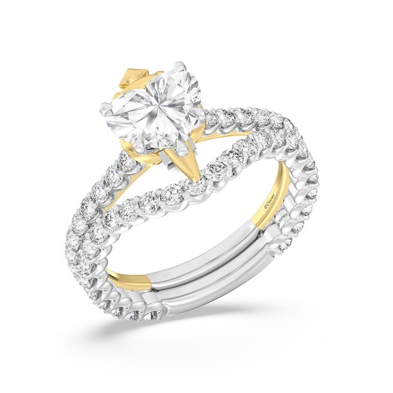 Enchanted Star Villains Evil Queen 2-1/5 CT. T.w. Heart Certified Lab-Grown Diamond Engagement Ring in Two-Tone Gold