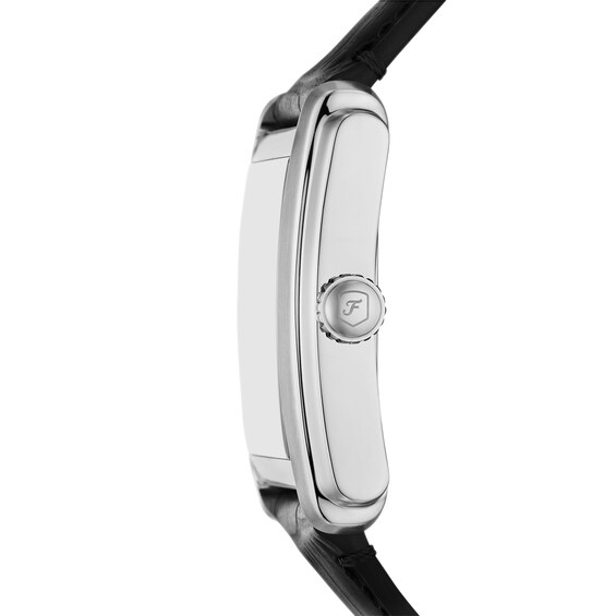 Menâs Fossil Carraway Rectangular Watch with Silver-Tone Dial (Model: Fs6078)