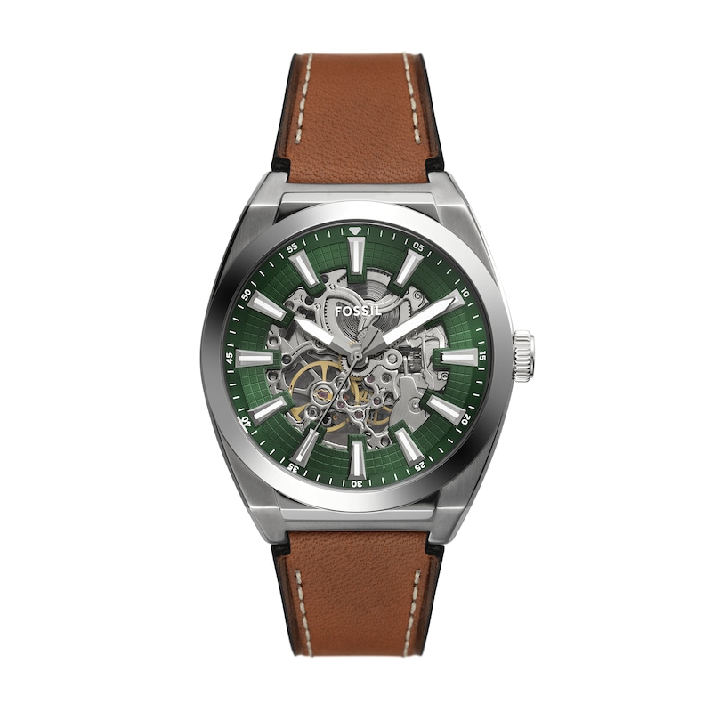 Main Image 1 of Men’s Fossil Everett Automatic Watch with Green Dial (Model: ME3261)