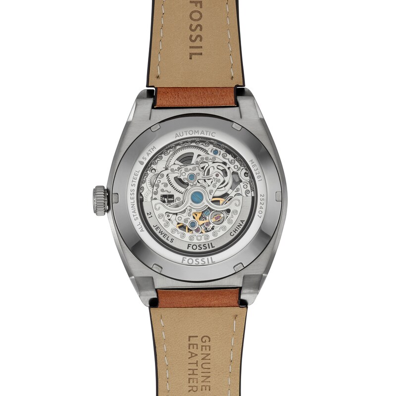 Main Image 5 of Men’s Fossil Everett Automatic Watch with Green Dial (Model: ME3261)