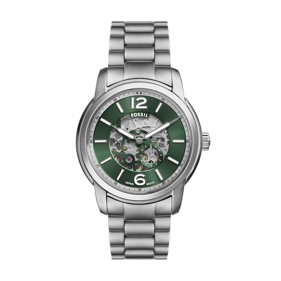 Menâs Fossil Heritage Automatic Watch with Green Dial (Model: Me3262)