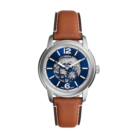 Menâs Fossil Heritage Automatic Watch with Blue Dial (Model: Me3263)