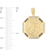 Thumbnail Image 4 of 1/5 CT. T.W. Brown and White Diamond Saint Michael Octagon Medallion Necklace Charm in 10K Gold