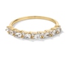 Thumbnail Image 1 of Pear-Shaped Labradorite, Moonstone and White Sapphire Band in 10K Gold