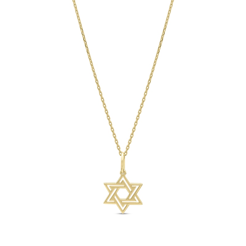 Main Image 2 of Star of David Pendant in 14K Gold