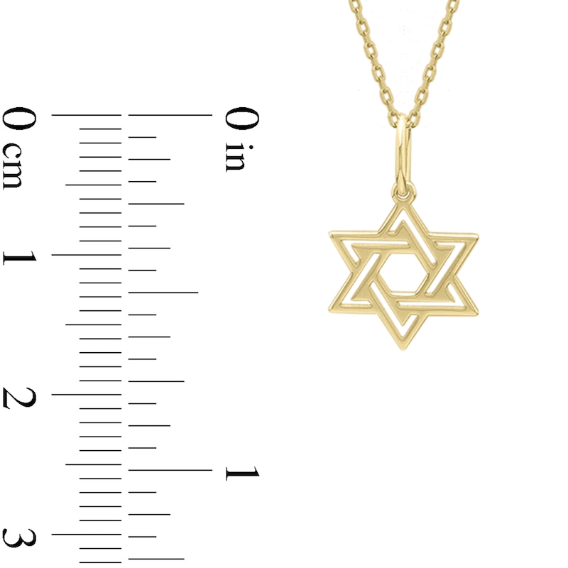 Main Image 3 of Star of David Pendant in 14K Gold