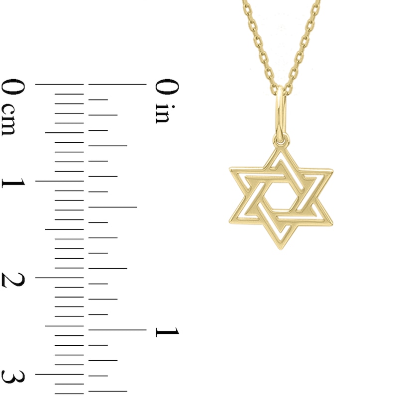 Main Image 4 of Star of David Pendant in 14K Gold