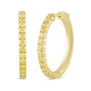 Thumbnail Image 1 of 1 CT. T.W.  Yellow Lab-Grown Diamond Hoop Earrings in 10K Gold (SI2)
